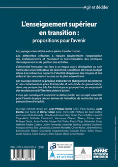 L'enseignement supérieur en transition