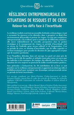 Résilience entrepreneuriale en situations de risques et de crise