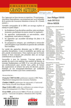 Les grands auteurs en gestion des ressources humaines