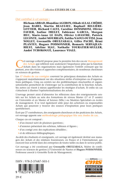 Cas en management des achats