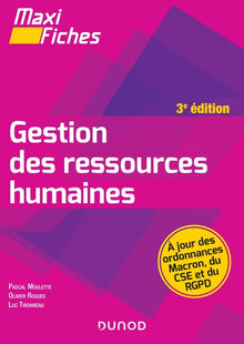 Maxi fiches - gestion des ressources humaines
