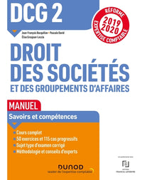 DCG 2 Droit des sociétés et des groupements d'affaires - Manuel - Réforme 19/20