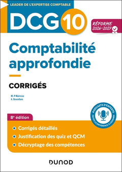 DCG 10 - Comptabilité approfondie - Corrigés - Réforme 2026-2027