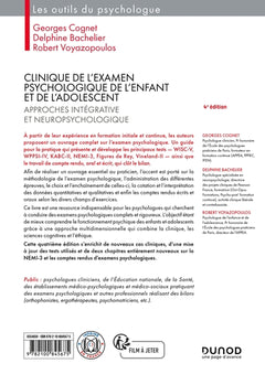 Clinique de l'examen psychologique de l'enfant et de l'adolescent - 4e éd.