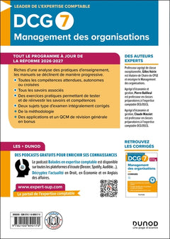 DCG 7 - Management des organisations - Manuel - Réforme 2026-2027