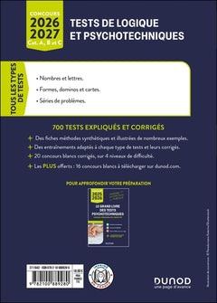 Tests de logique et psychotechniques - 2026-2027