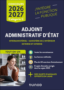 Concours Adjoint administratif d'Etat - 2026 - Externe et interne