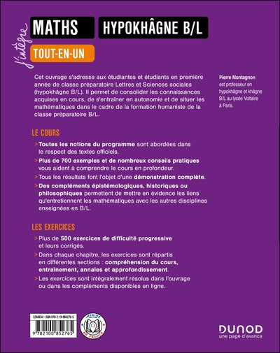 Maths Hypokhâgne B/L Tout-en-un