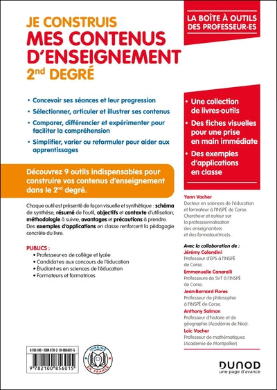Je construis mes contenus d'enseignement 2nd degré