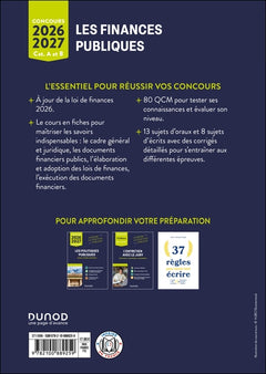 Les finances publiques 2026-2027