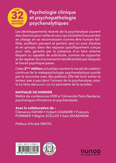 Les 32 grandes notions de psychologie clinique et psychopathologie psychanalytiques - 2e éd.