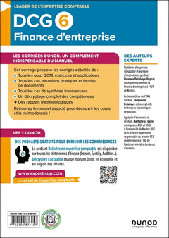 DCG 6 - Finance d'entreprise - Corrigés