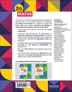 Cahier de calcul en maths Seconde