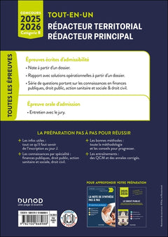 Concours Rédacteur territorial, Rédacteur principal - 2025