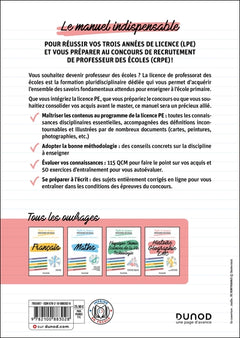 Toute la licence Professorat des écoles - Histoire, Géographie, EMC