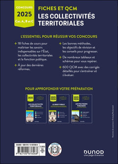 Les collectivités territoriales en fiches et QCM - 2025