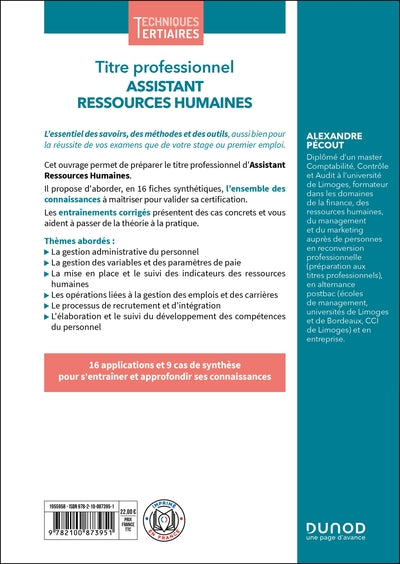 Titre professionnel Assistant Ressources humaines