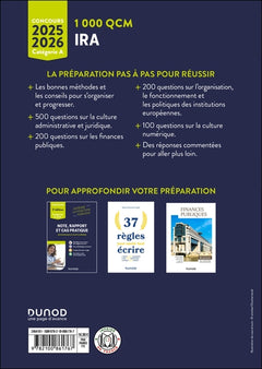 IRA 1000 QCM - Cat. A - Concours externe, interne et 3e concours - 2025-2026