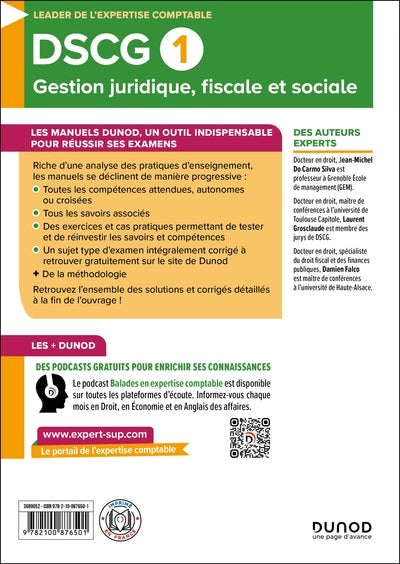 DSCG1 - Gestion juridique, fiscale et sociale - Manuel 2025-2026
