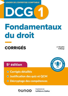DCG 1 - Fondamentaux du droit - Corrigés