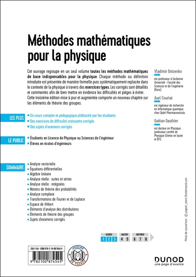 Méthodes mathématiques pour la physique