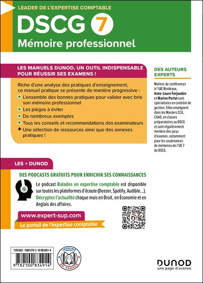 DSCG 7 - Mémoire professionnel