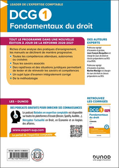 DCG 1 - Fondamentaux du droit - Manuel - Réforme 2026-2027