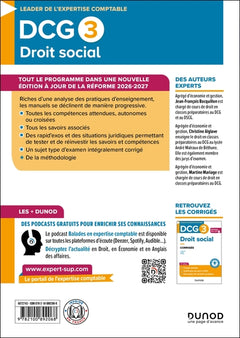 DCG 3 - Droit social - Manuel - Réforme 2026-2027
