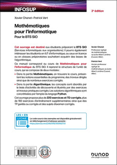 Mathématiques pour l'informatique - 3e éd.- Pour le BTS SIO