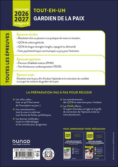 Concours Gardien de la paix 2026 - 2027