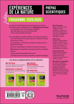 Expériences de la nature - Tout-en-fiches - Prépas scientifiques Français-philosophie - 2025-2026