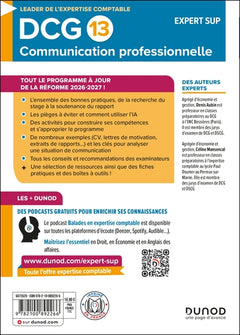 DCG 13 - Communication professionnelle - Réforme 2026-2027