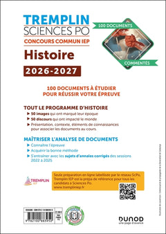 Tremplin Sciences Po Histoire Concours commun 2026-2027