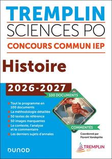 Tremplin Sciences Po Histoire Concours commun 2026-2027