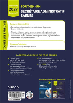 Concours Secrétaire administratif et SAENES 2027- Tout-en-un