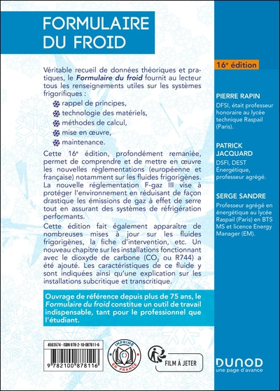 Formulaire du froid