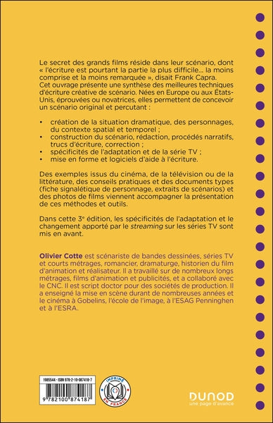 Ecrire pour le cinéma et la télévision