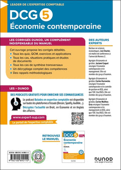 DCG 5 - Economie contemporaine - Corrigés - Réforme 2026-2027