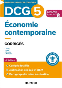 DCG 5 - Economie contemporaine - Corrigés - Réforme 2026-2027
