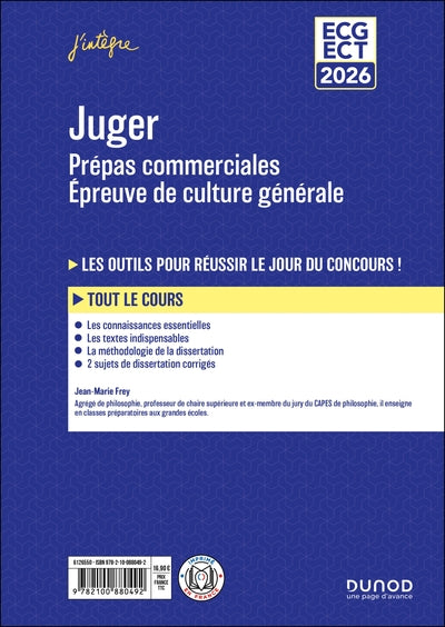 Juger - Manuel - Prépas commerciales ECG - Epreuve de culture générale