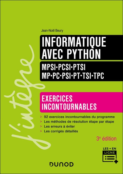 Informatique avec Python - Exercices incontournables