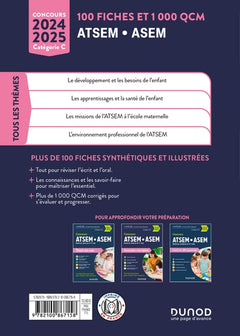 Concours ATSEM/ASEM - 100 fiches et 1 000 QCM - 2024-2025