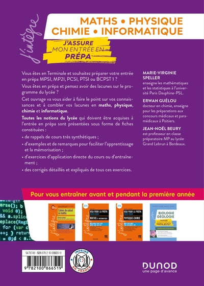 Maths-Physique-Chimie-Informatique, J'assure mon entrée en prépa