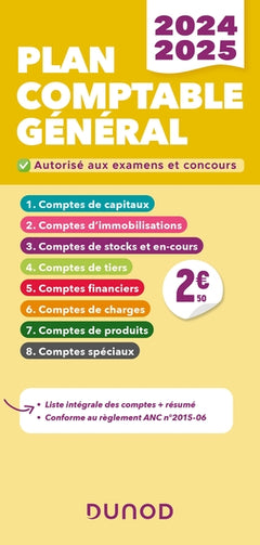 Plan comptable général - PCG - 2024-2025