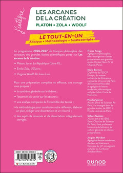 Manuel Prépas scientifiques Les arcanes de la création Français-Philosophie - 2026-2027