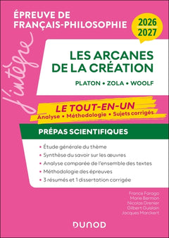Manuel Prépas scientifiques Les arcanes de la création Français-Philosophie - 2026-2027