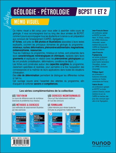 Mémo visuel de géologie-pétrologie BCPST 1 et 2 - 4e éd.