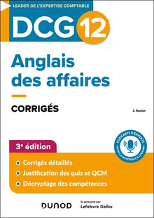 DCG 12 - Anglais des affaires - Corrigés - 3e éd.