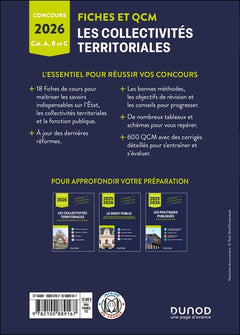 Les collectivités territoriales en fiches et QCM - 2026