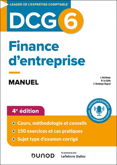 DCG 6 - Finance d'entreprise - Manuel - 4e éd.
